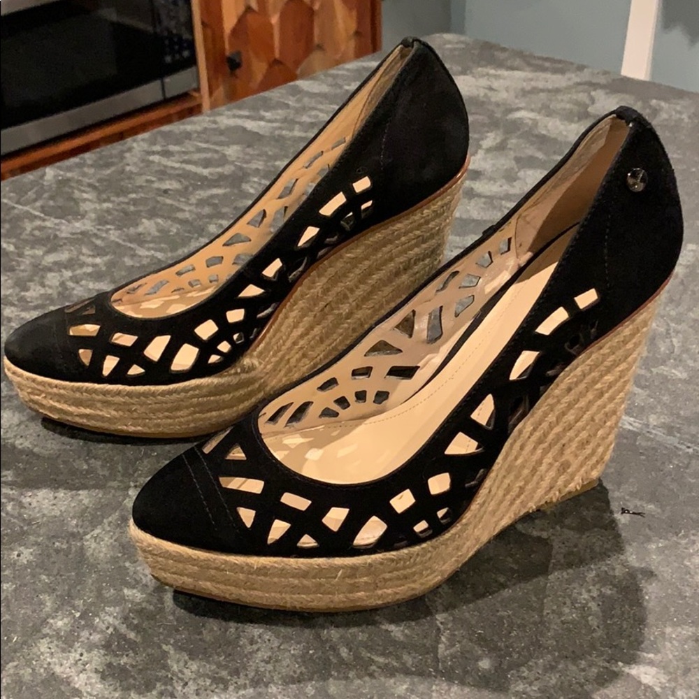 Calvin Klein Suede Espadrille Wedges
